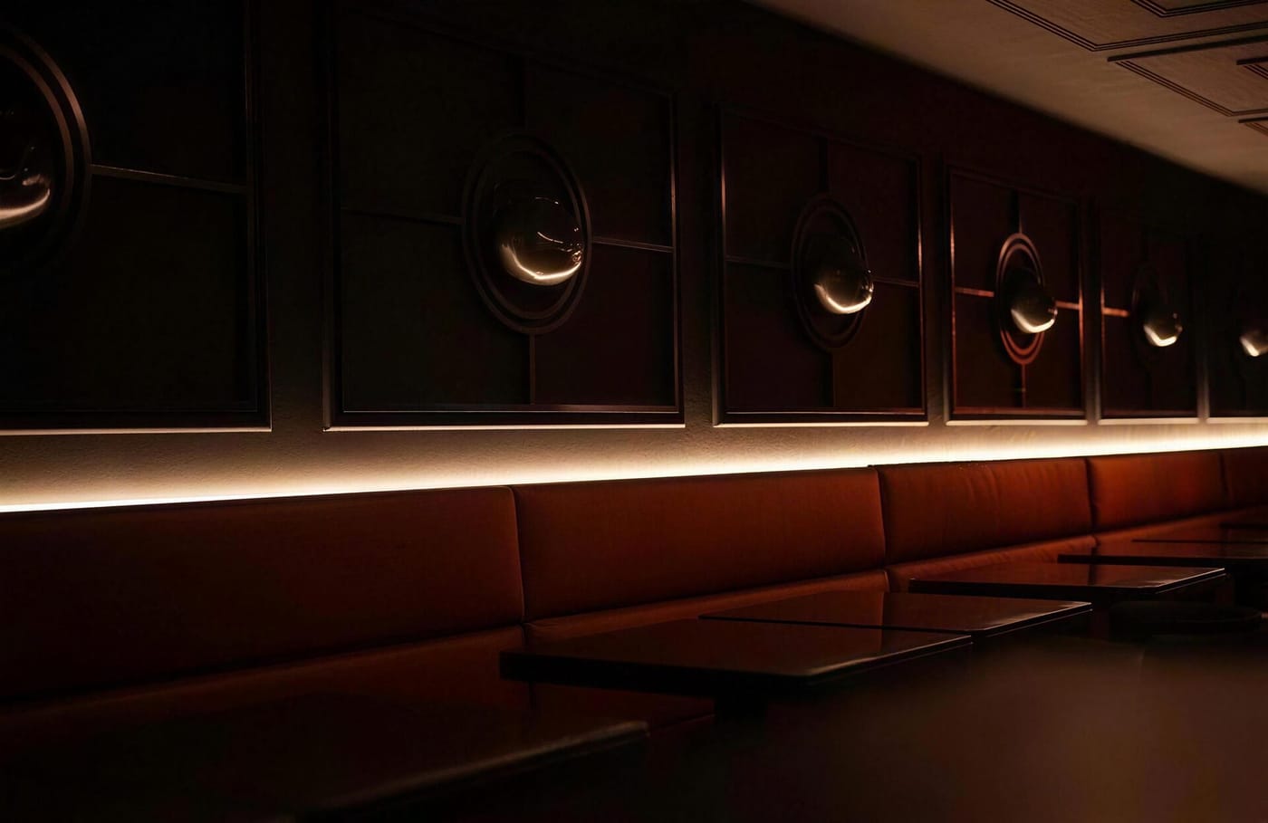 Inside Lucky 8 after dark